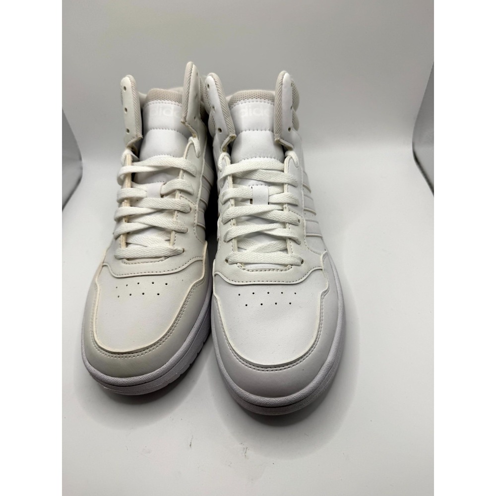 Adidas Hoops 3.0 Mid HP7940 Womens 8.5 Sneaker Cloud White Metal Gray Shoes - Picture 5 of 9